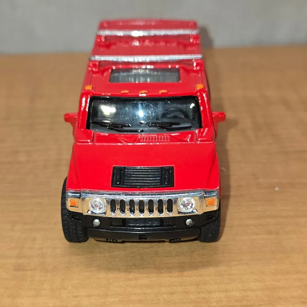 2008 RED Hummer H2‎ SUV, Kinsmart, Diecast Model Toy Car, 5'', 1/40 scale